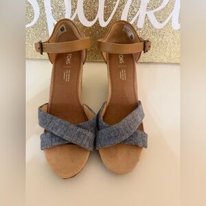 TOMS Sienna Wedge Women's Sandals Sz. 10